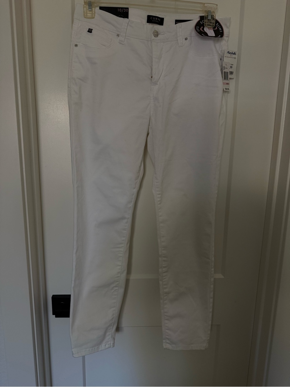 Curvy White Women’s Boyfriend Jeans - Classic White Stretch Denim